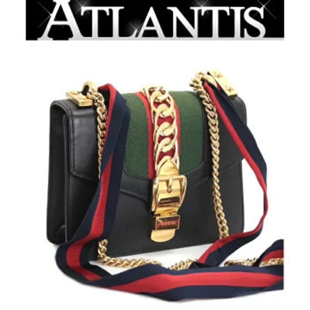Gucci Sylvie Chain Shoulder Bag Leather